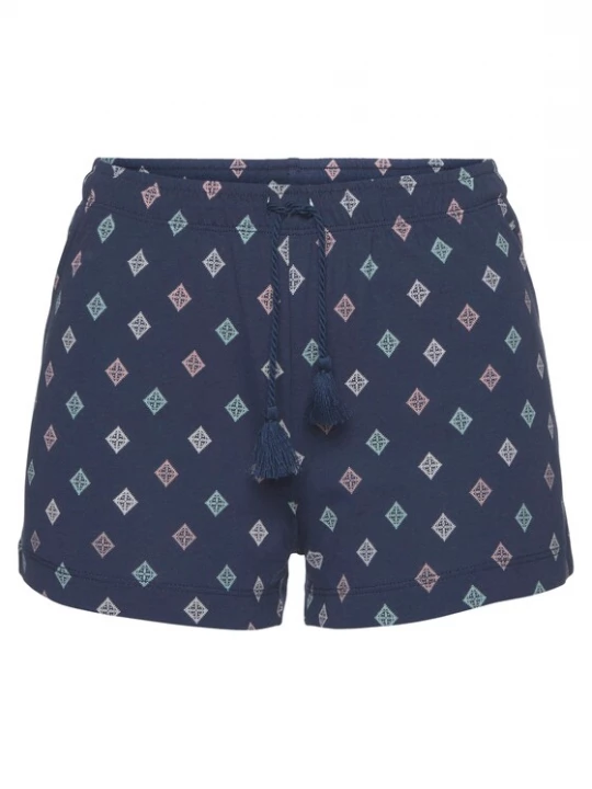 Foto van product s.Oliver Broek donkerblauw / lichtgroen / lichtoranje / lichtroze