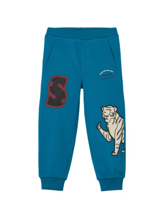 Foto van product s.Oliver Broek petrol / rood / zwart / wit