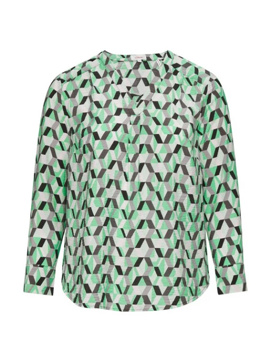 Foto van product s.Oliver CURVE Blouse donkergrijs / lichtgroen / zwart / wit