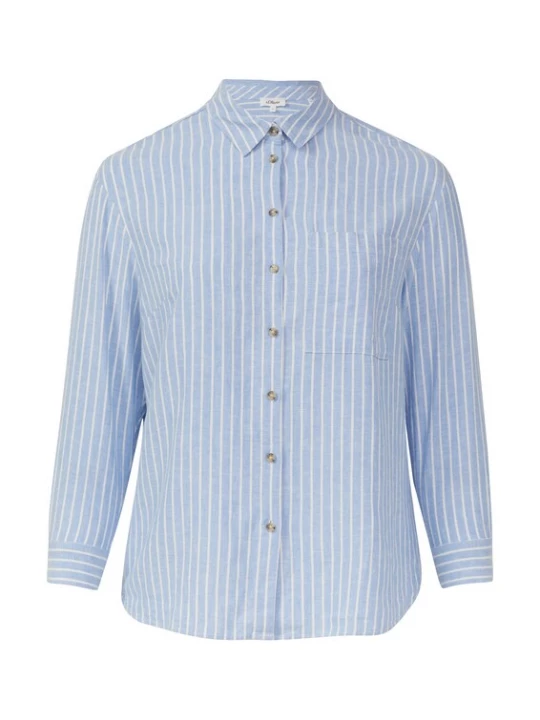 Foto van product s.Oliver CURVE Blouse duifblauw / wit