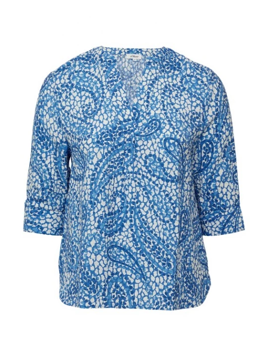 Foto van product s.Oliver CURVE Blouse royal blue / koningsblauw / hemelsblauw / wit