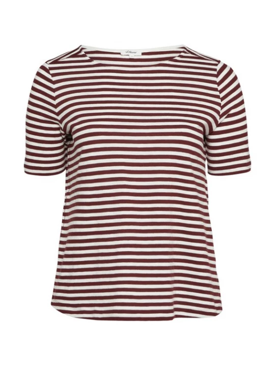 Foto van product s.Oliver CURVE Shirt bordeaux / wit