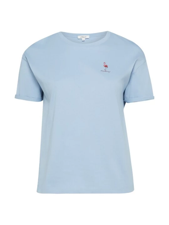Foto van product s.Oliver CURVE Shirt lichtblauw / donkerbruin / pink