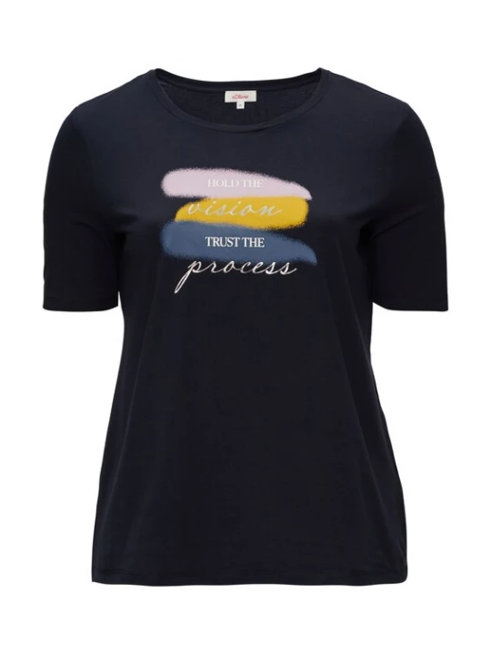 Foto van product s.Oliver CURVE Shirt navy / duifblauw / mosterd / rosé