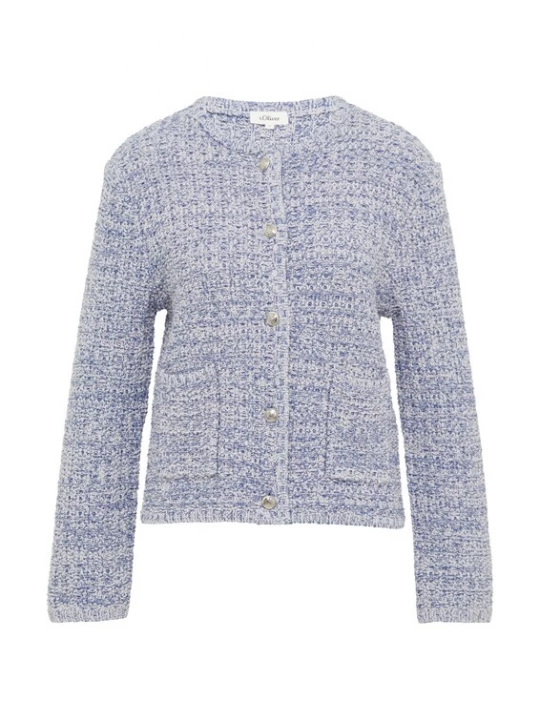 Foto van product s.Oliver Gebreid vest crème / blauw