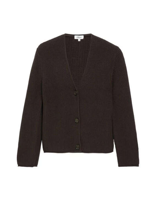Foto van product s.Oliver Gebreid vest donkerbruin