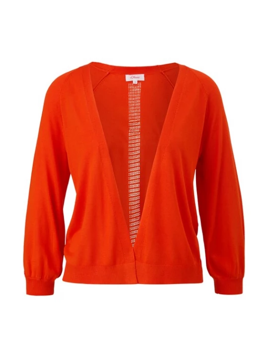 Foto van product s.Oliver Gebreid vest donkeroranje