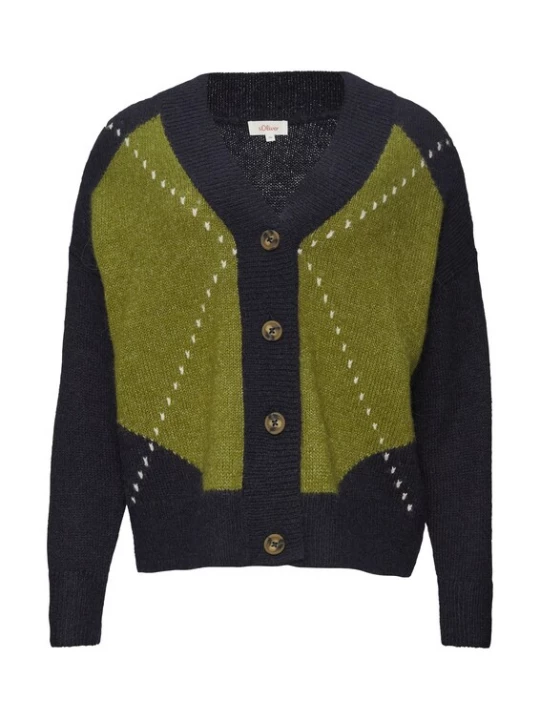 Foto van product s.Oliver Gebreid vest groen / zwart