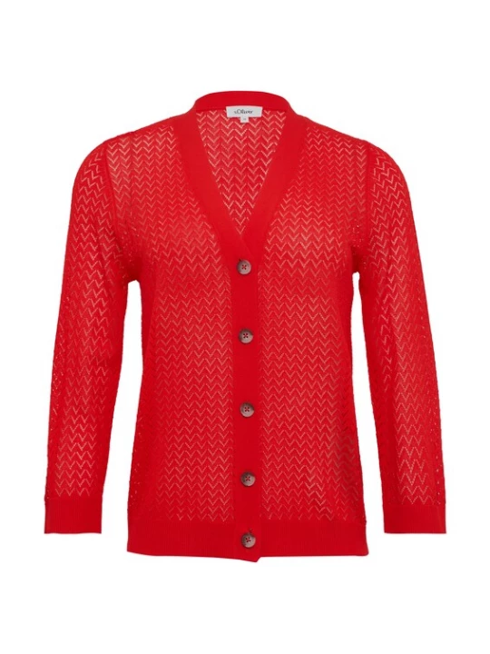 Foto van product s.Oliver Gebreid vest rood