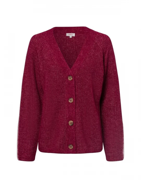 Foto van product s.Oliver Gebreid vest rood gemêleerd