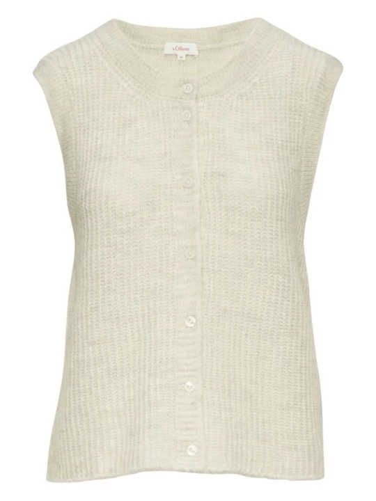 Foto van product s.Oliver Gebreide bodywarmer beige