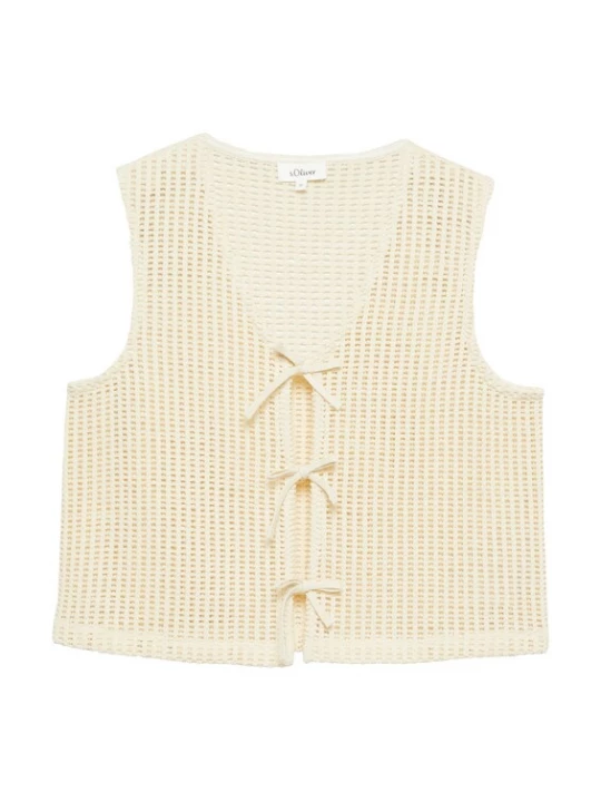 Foto van product s.Oliver Gebreide bodywarmer crème