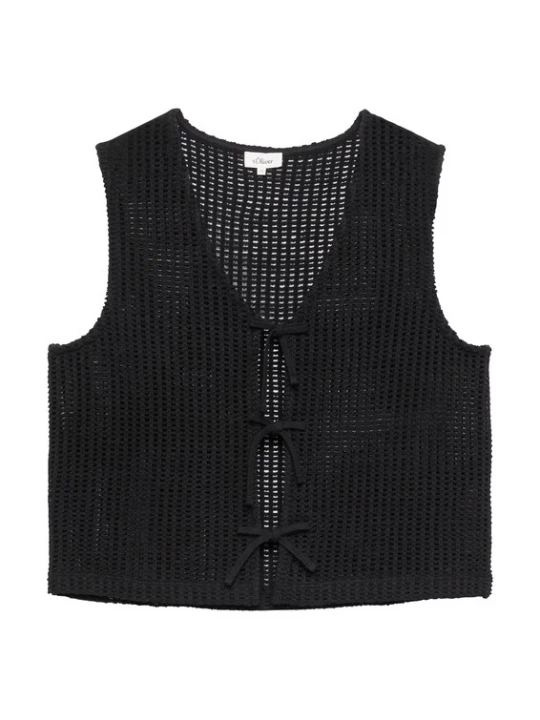 Foto van product s.Oliver Gebreide bodywarmer zwart