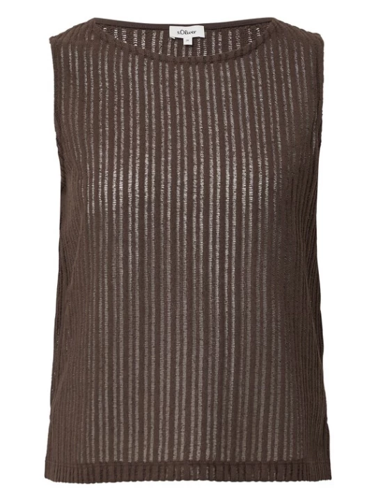 Foto van product s.Oliver Gebreide top donkerbruin