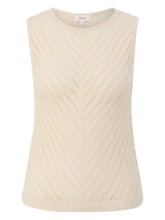 Foto van product s.Oliver Gebreide top lichtbeige