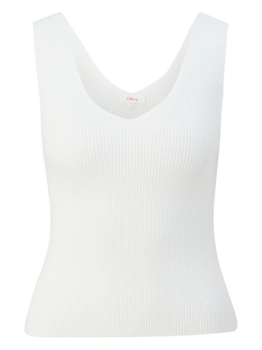 Foto van product s.Oliver Gebreide top natuurwit