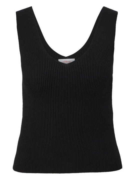 Foto van product s.Oliver Gebreide top zwart