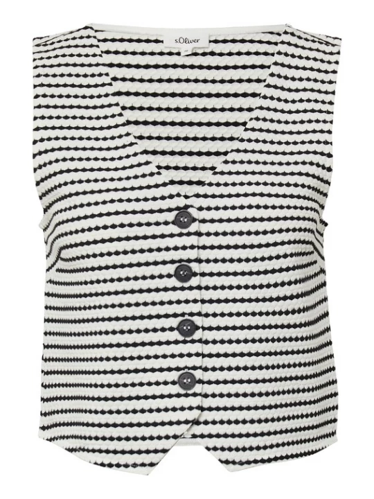 Foto van product s.Oliver Gilet crème / zwart