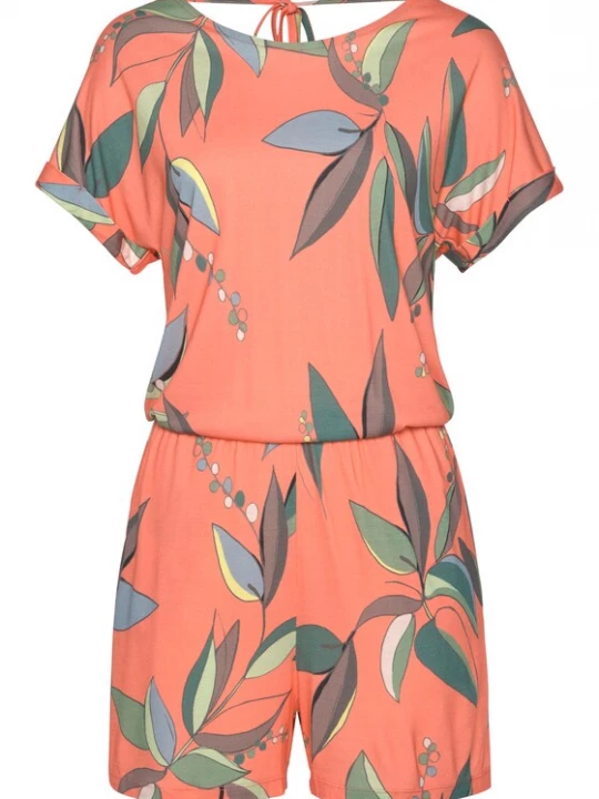 Foto van product s.Oliver Jumpsuit opaal / smaragd / koraal / lichtoranje