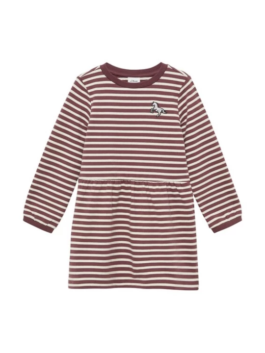 Foto van product s.Oliver Jurk beige / grijs / bordeaux / zwart