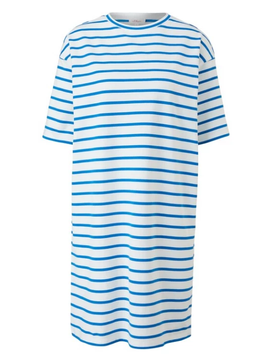 Foto van product s.Oliver Jurk blauw / wit