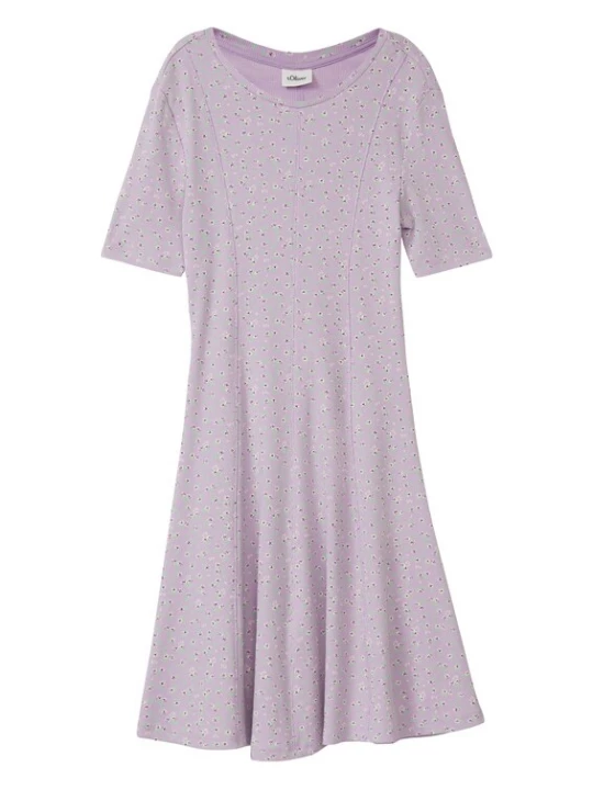 Foto van product s.Oliver Jurk grasgroen / violetblauw / lichtlila