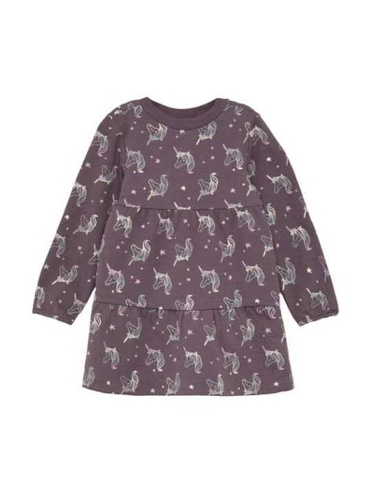 Foto van product s.Oliver Jurk lichtblauw / aubergine / lichtroze