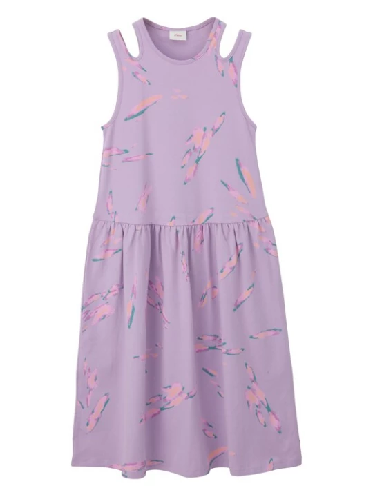 Foto van product s.Oliver Jurk smaragd / lavendel / pasteloranje / pastelroze
