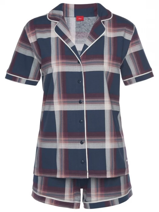 Foto van product s.Oliver Korte pyjama blauw / bruin / wit