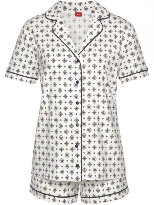 Foto van product s.Oliver Korte pyjama blauw / donkergrijs / mauve / offwhite