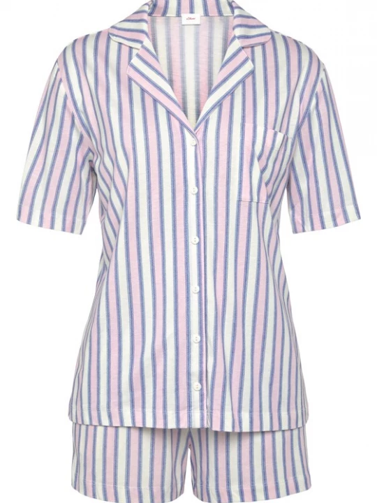 Foto van product s.Oliver Korte pyjama blauw / pink / offwhite