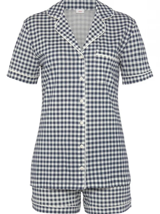 Foto van product s.Oliver Korte pyjama marine / wit