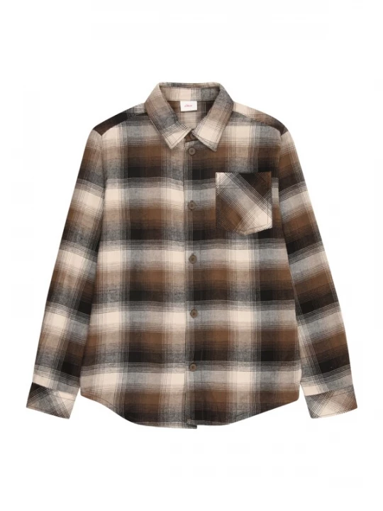 Foto van product s.Oliver Overhemd beige / bruin / zwart