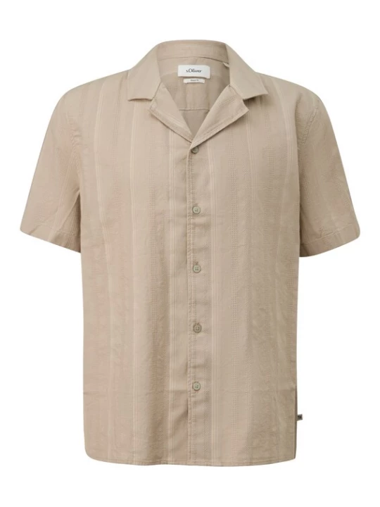 Foto van product s.Oliver Overhemd beige / donkerbeige
