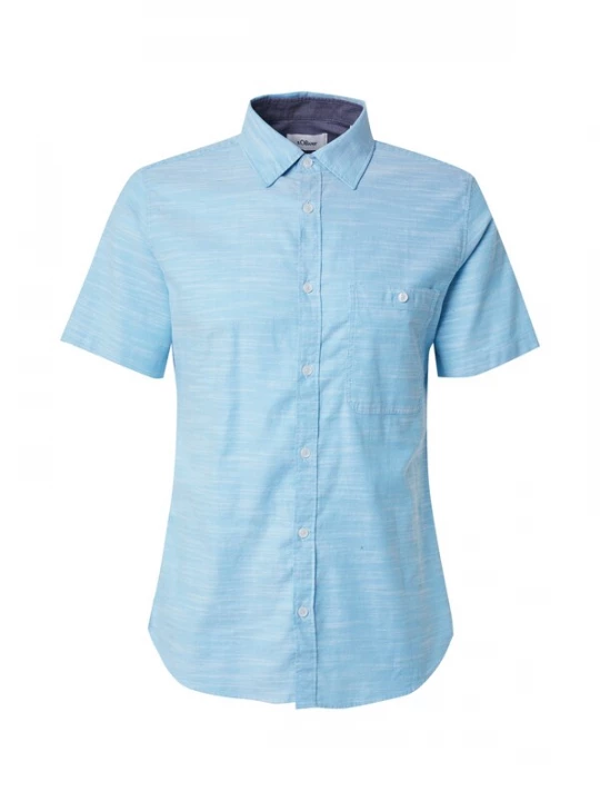 Foto van product s.Oliver Overhemd blauw gemêleerd