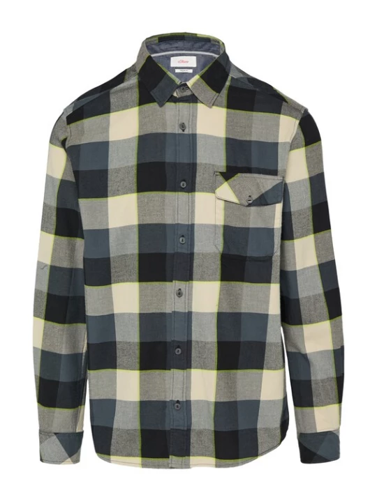 Foto van product s.Oliver Overhemd blauw / grijs / groen