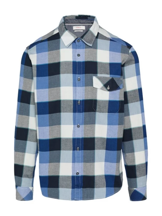 Foto van product s.Oliver Overhemd blauw / grijs / wit