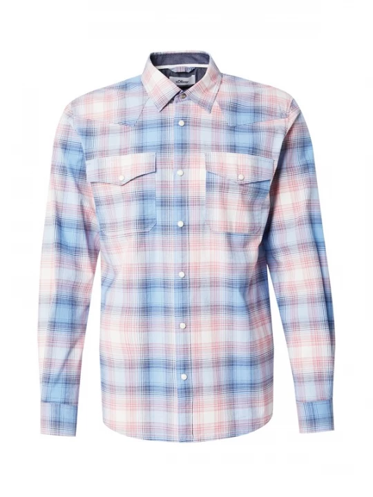 Foto van product s.Oliver Overhemd blauw / lila / rosa