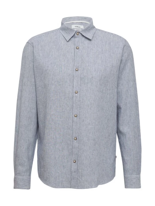 Foto van product s.Oliver Overhemd donkerblauw / wit