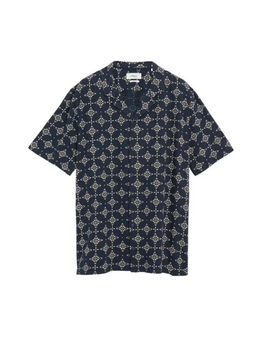 Foto van product s.Oliver Overhemd lichtbeige / navy