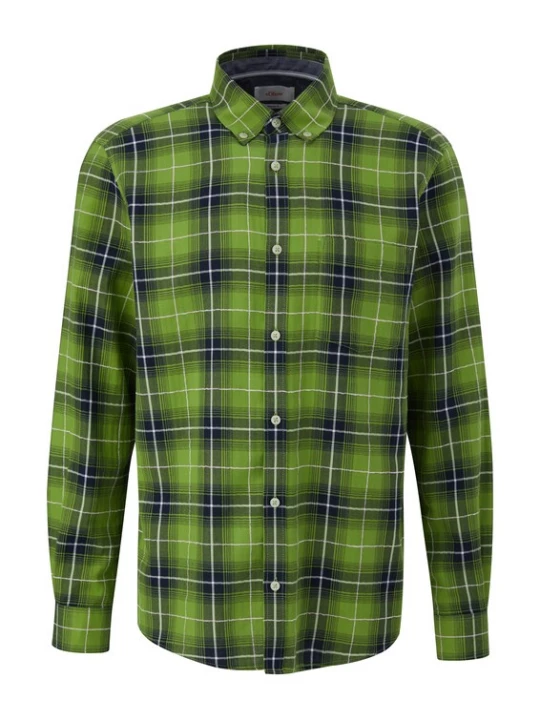 Foto van product s.Oliver Overhemd nachtblauw / groen / wit