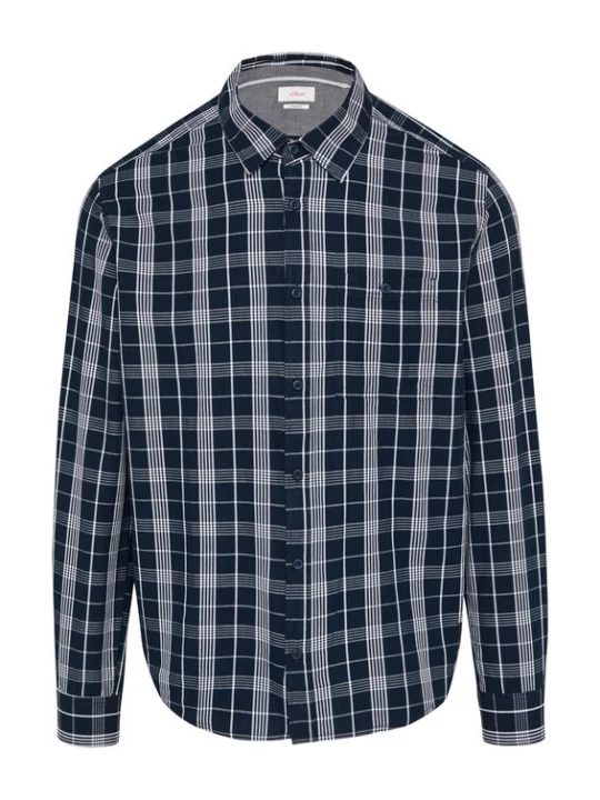 Foto van product s.Oliver Overhemd navy / grijs