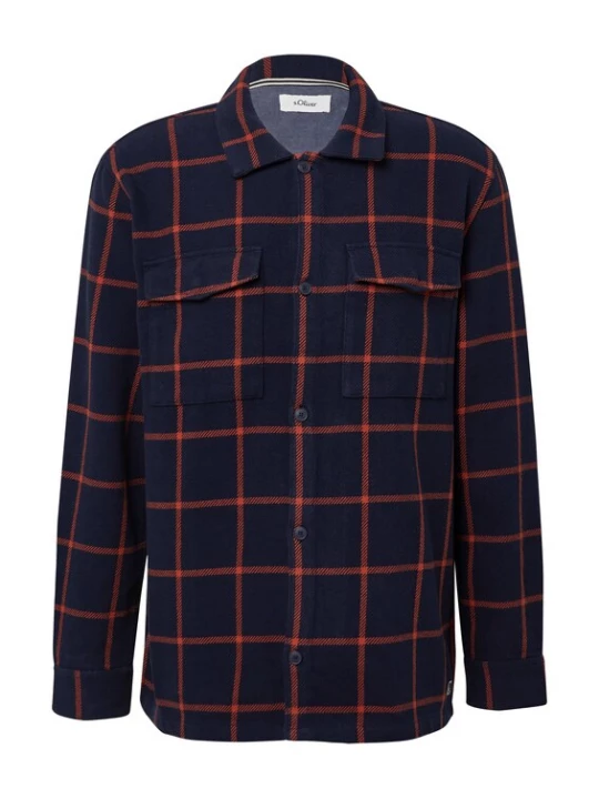 Foto van product s.Oliver Overhemd navy / oranje