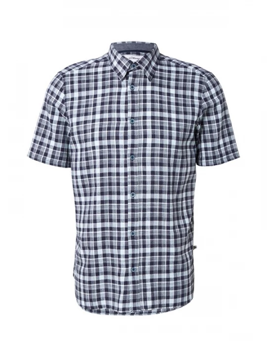 Foto van product s.Oliver Overhemd navy / pastelblauw