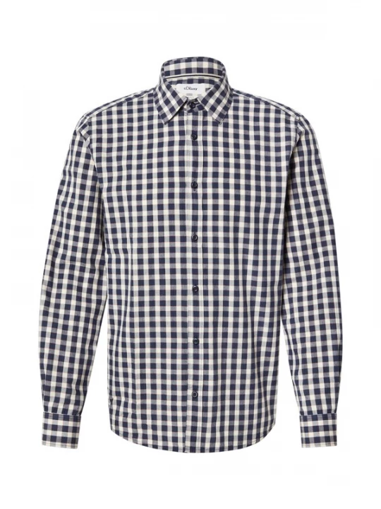 Foto van product s.Oliver Overhemd navy / rood / wit