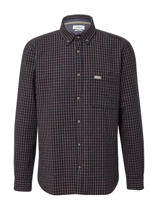 Foto van product s.Oliver Overhemd navy / rood / wit