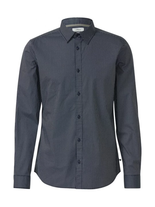 Foto van product s.Oliver Overhemd navy / wit