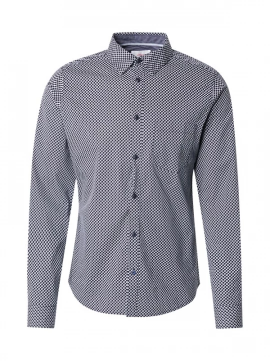 Foto van product s.Oliver Overhemd navy / wit