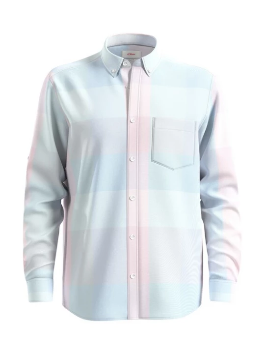 Foto van product s.Oliver Overhemd pastelblauw / rosé