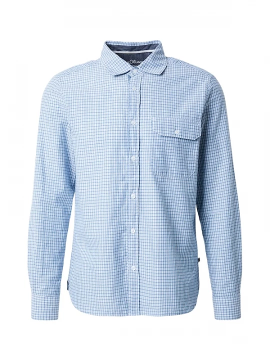 Foto van product s.Oliver Overhemd saffier / duifblauw / wit